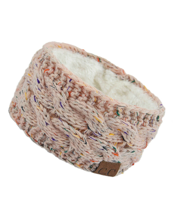 Fleece Stickad Pannband För Höst Och Vinter