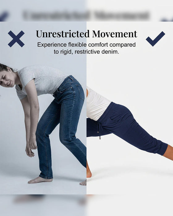 Enfärgade avskurna loungebyxor med fickor