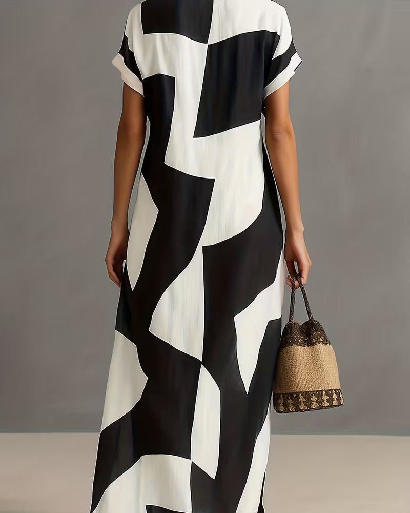 Klänning Stilfull Geometrisk Skjorta
