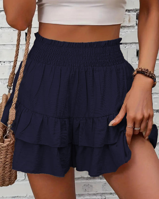 Skorts korta vida casual flödiga