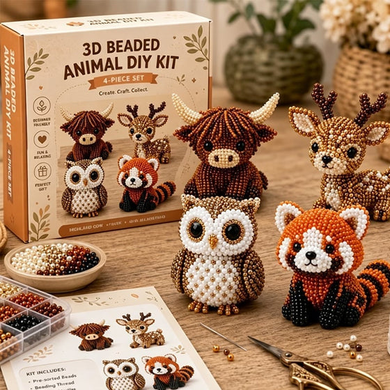 3D-pärlsdjursset - DIY-miniatyrpärlsättning för nybörjare