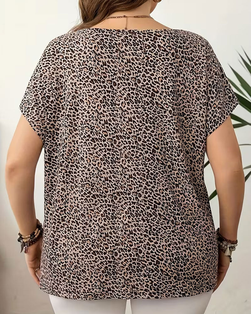 T-Shirt Kors Urholka Leopardtryck