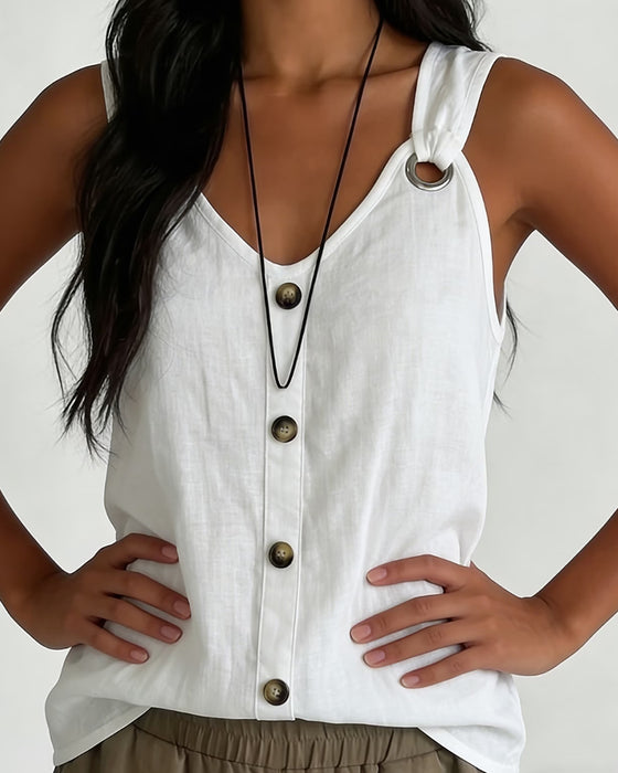 Tank Top Metallring Knapp