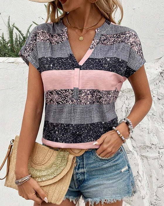 T-shirt V-ringad Kortärmad