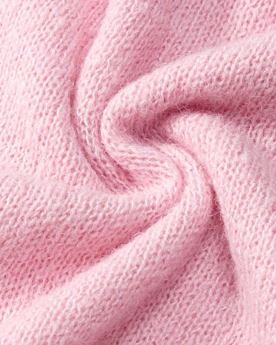 Pullover Enfärgad V-Hals Raglanaxel