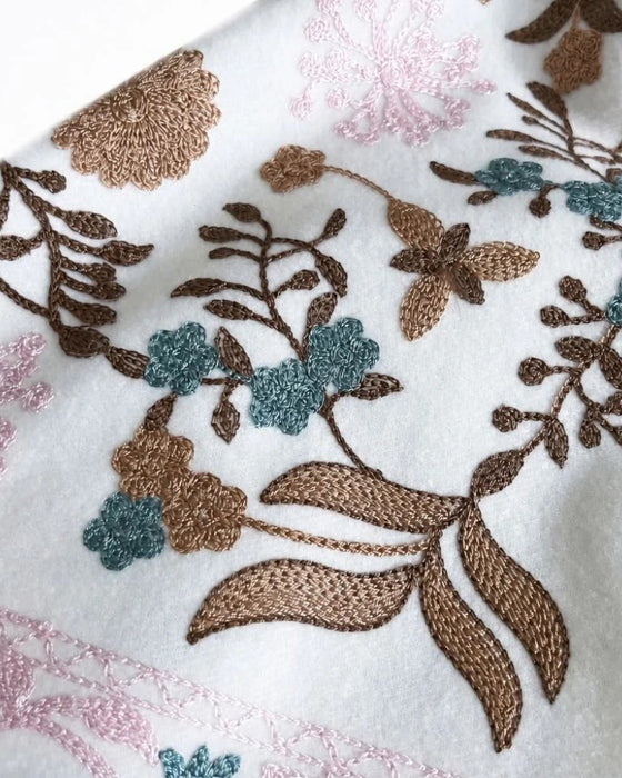Tryckt Fransig Lång Halsduk