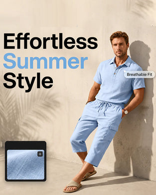 Set Polo Topp Capri Byxor