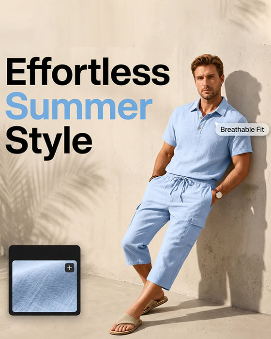 Set Polo Topp Capri Byxor
