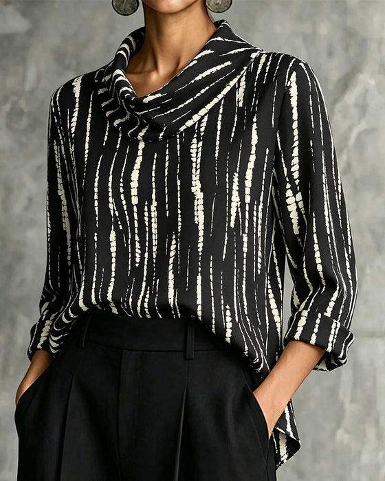 Top Drapad Cowl Hals Linje