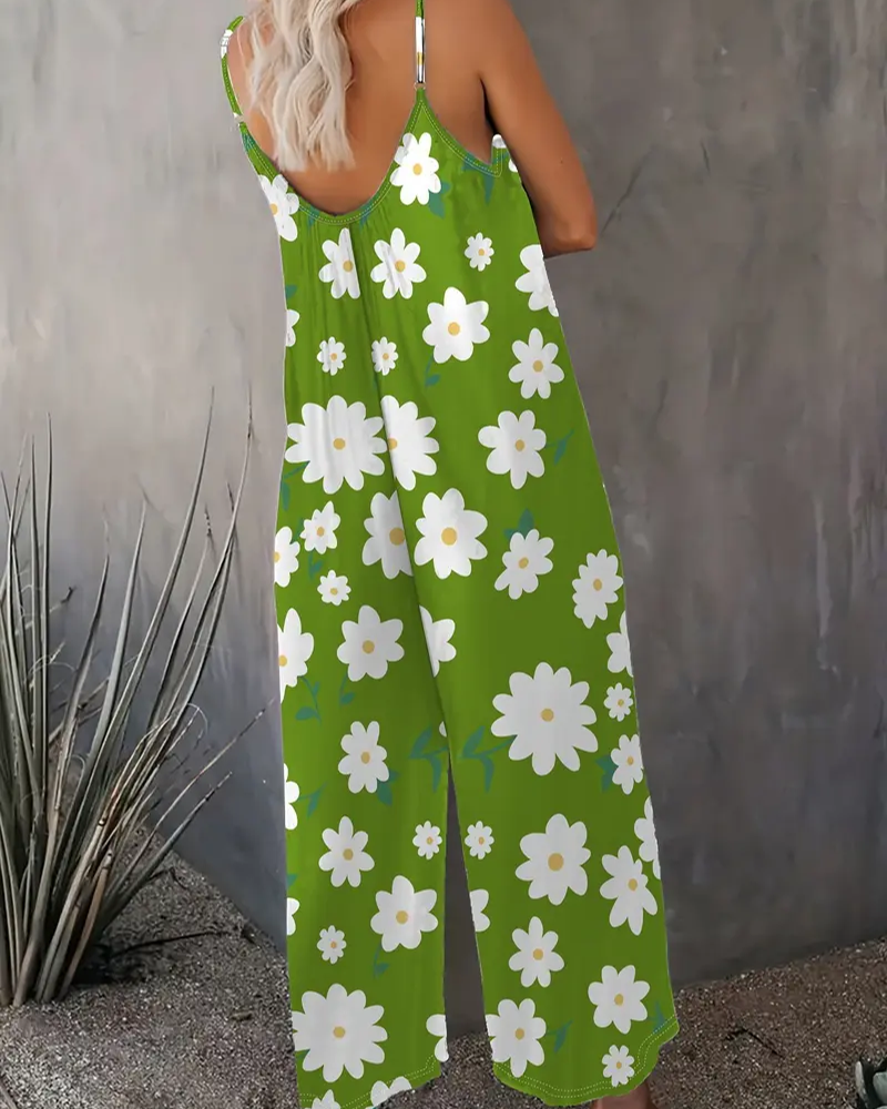 Hoppdräkt Casual Blommig Tryck