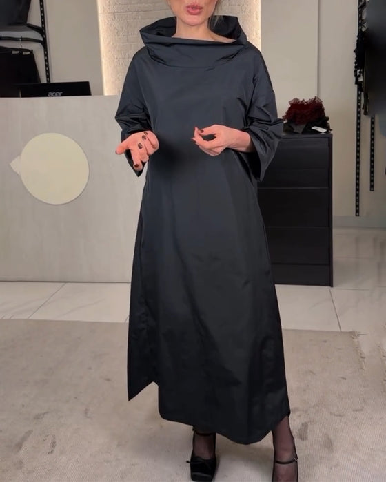 Klänning Vid Halsringning Förbindelse Moderiktig Lång