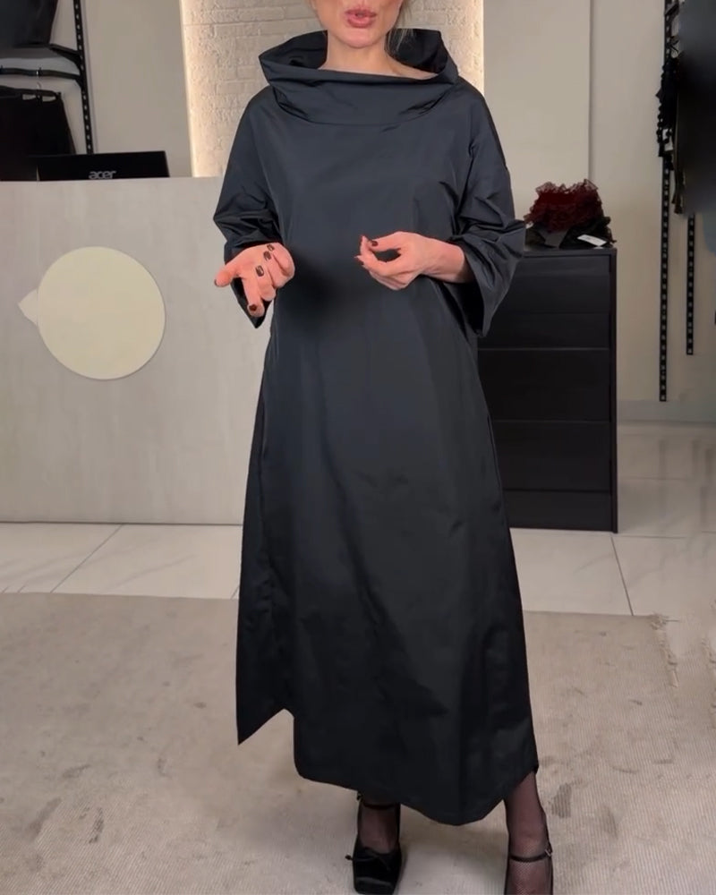 Klänning Vid Halsringning Förbindelse Moderiktig Lång