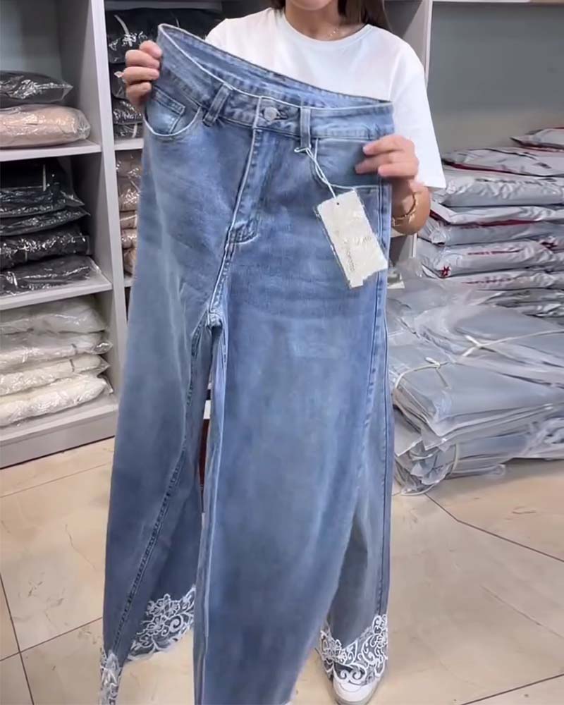 Byxor Casual Enfärgad Vida Ben Denim
