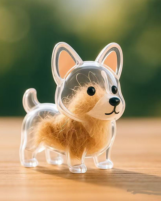 Hundhårs Minnessak Nyckelring Minneskapsel Hängsmycke