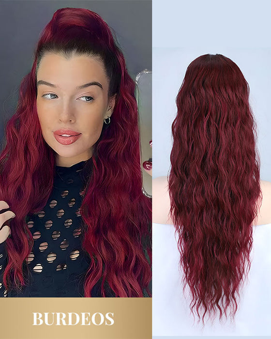 Lång Yvig Och Lockig Hårförlängning