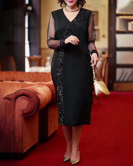 Modig Enfärgad Rak Klänning