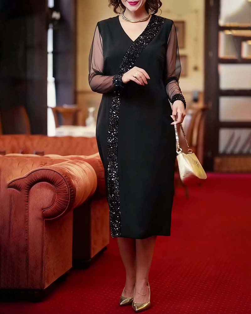 Modig Enfärgad Rak Klänning