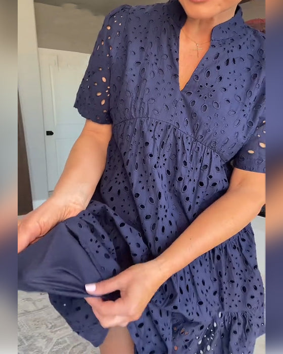 Klänning Ståkrage Urgröpning A-Linje