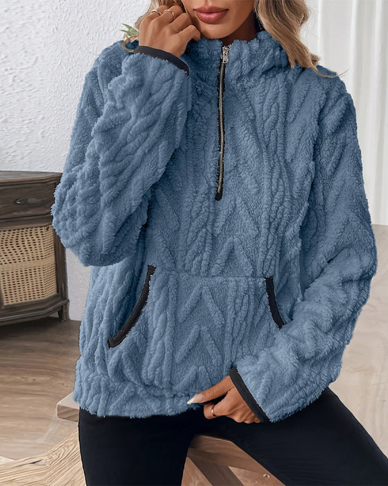 Sweatshirt Revers Framdragsknäpp Flosig