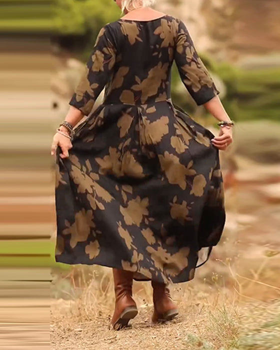 Klänning med retrotryck