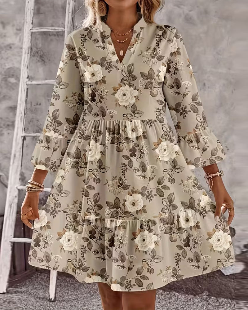 Bell Sleeve Floral Print
