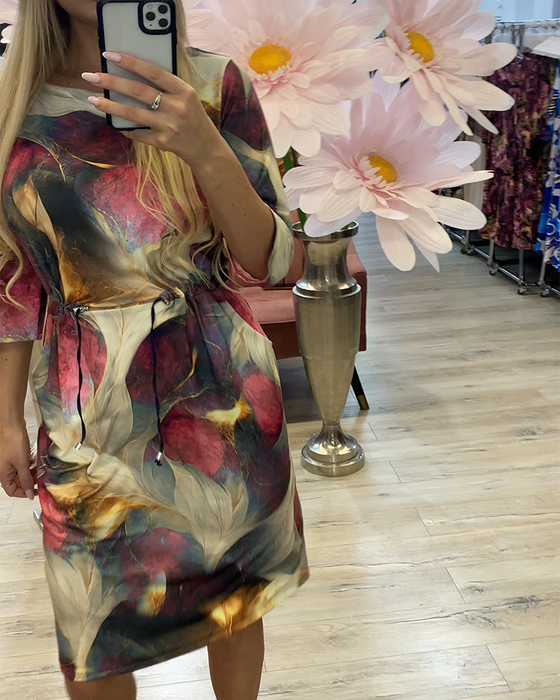 Klänning Retro Färgblock Lappverk Gradient