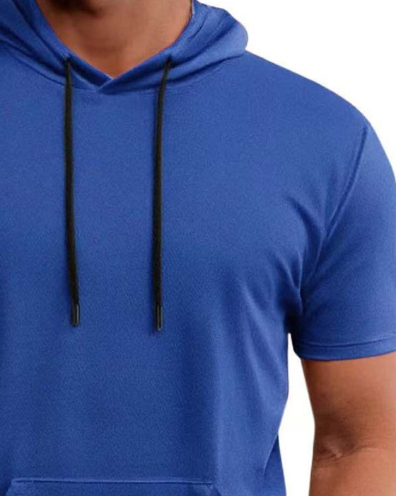 T-Shirt Hoodie Snabbtorka Kort Ärm