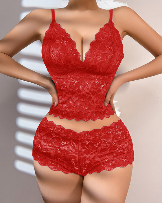 Set Sexig Spets Lingerie