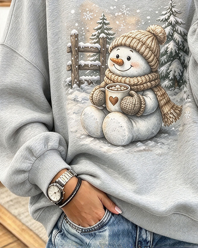 Sweatshirt Tryckt Långärmad