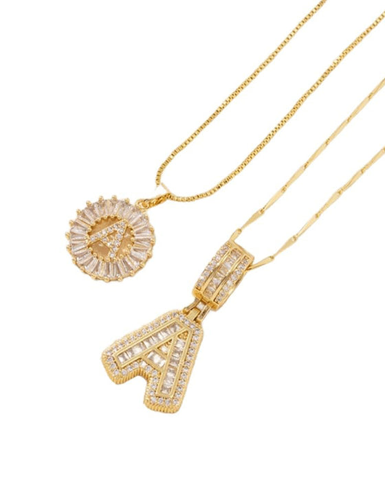 Halsband Initial Bokstav Hängsmycke 2 Förpackning