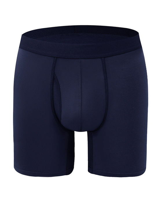 Herr Enfärgad Bambufiber Töjbar Boxershorts, Andningsbar Bekväm Underkläder För Dagligt Bruk, Casual Herr Underkläder För Alla Säsonger
