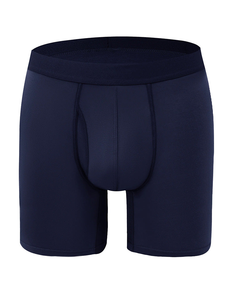 Herr Enfärgad Bambufiber Töjbar Boxershorts, Andningsbar Bekväm Underkläder För Dagligt Bruk, Casual Herr Underkläder För Alla Säsonger
