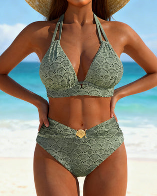 Tvådelad bikini i strandsemesterstil