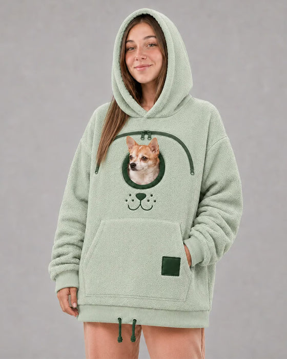 Hoodie Huvförsedd Dragkedja Husdjur