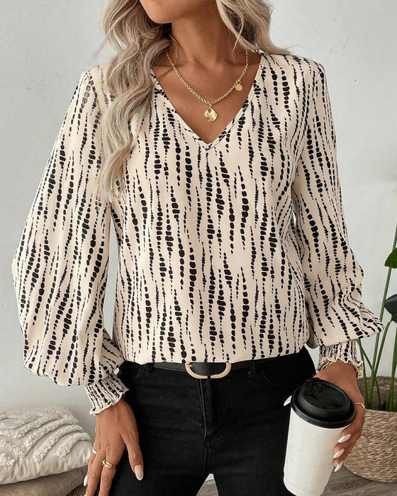 Blus V-Ringad Casual