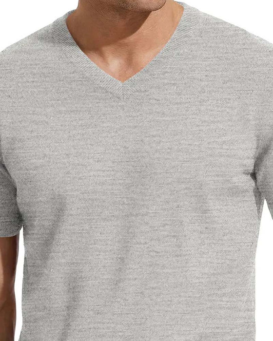Pullover Mini V-Hals Casual Solid