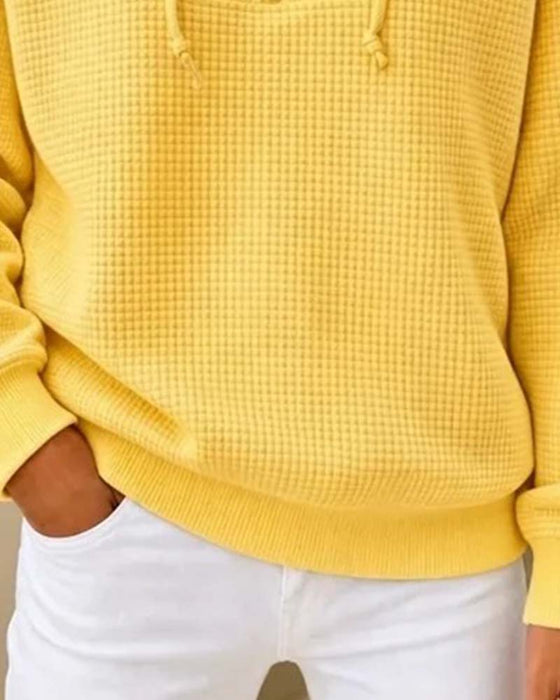 Sweatshirt Vaffel Dragsko Halvzip