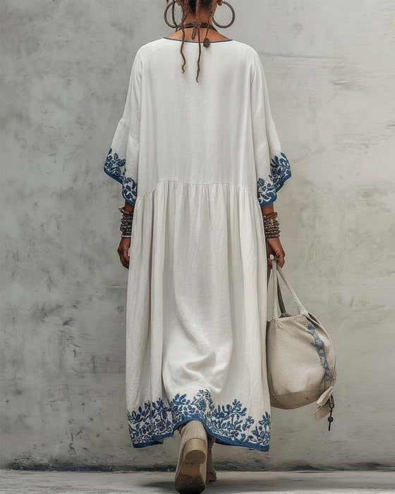 Klänning Mode Plus Storlek Tryckt