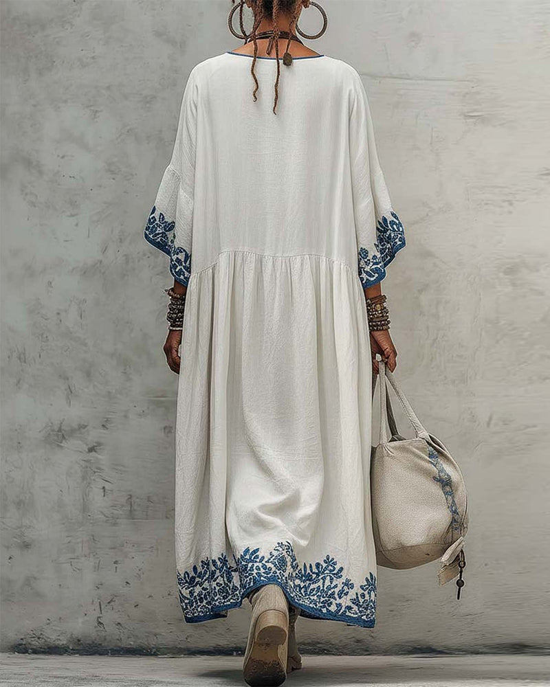 Klänning Mode Plus Storlek Tryckt