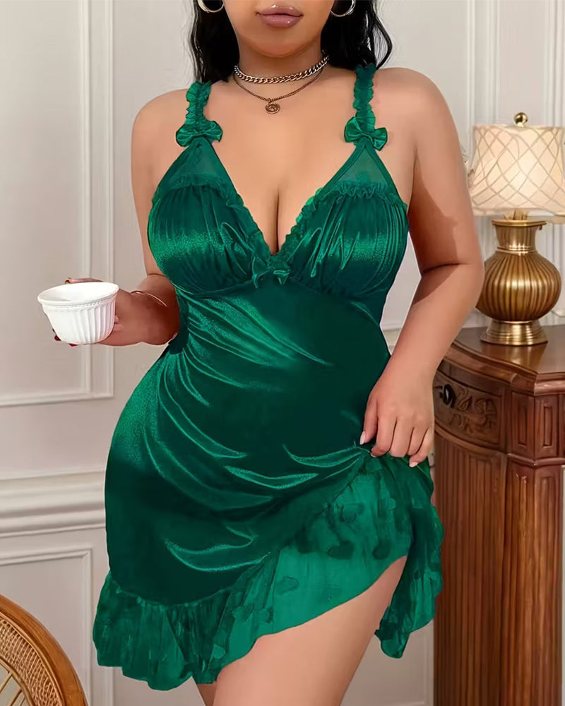 Sömnklänning sexig och bekväm med spaghettiband