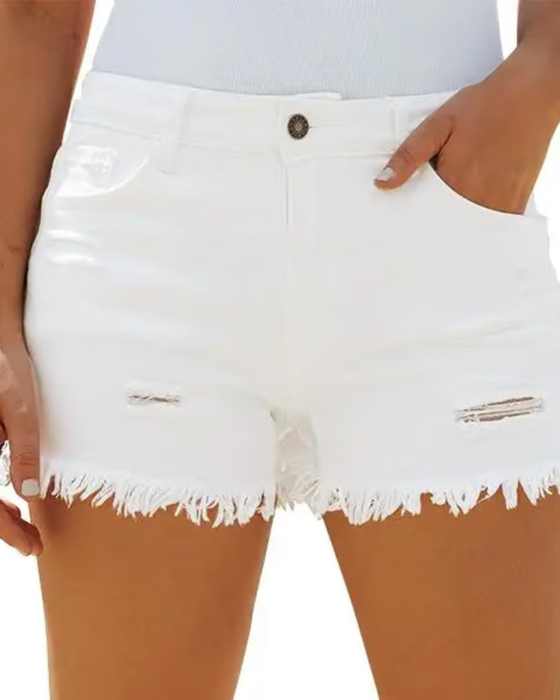 Shorts Rå Fåll Denim