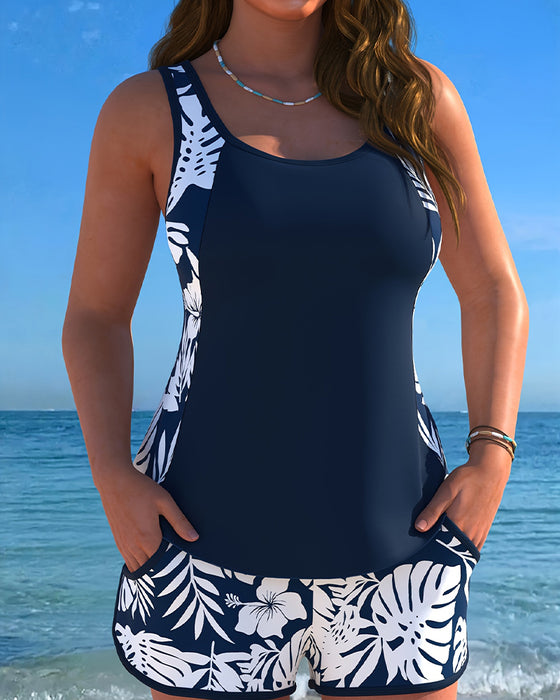 Tankinis Palm Blad Tryck