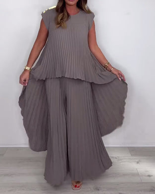 Kostym Moderiktig Streetstil Enfärgad Tvådelad