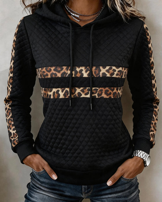 Sweatshirt Argyle Leopard Slim Fit