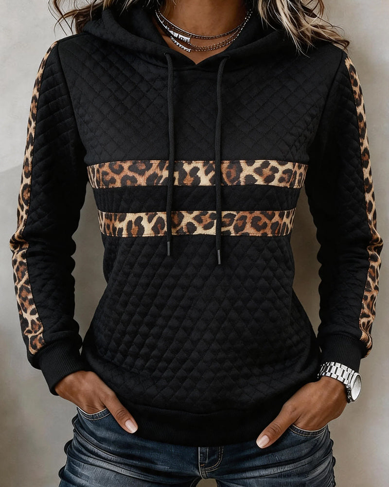 Sweatshirt Argyle Leopard Slim Fit