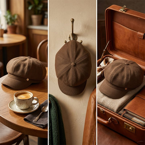Brittisk Stil Newsboy-Keps