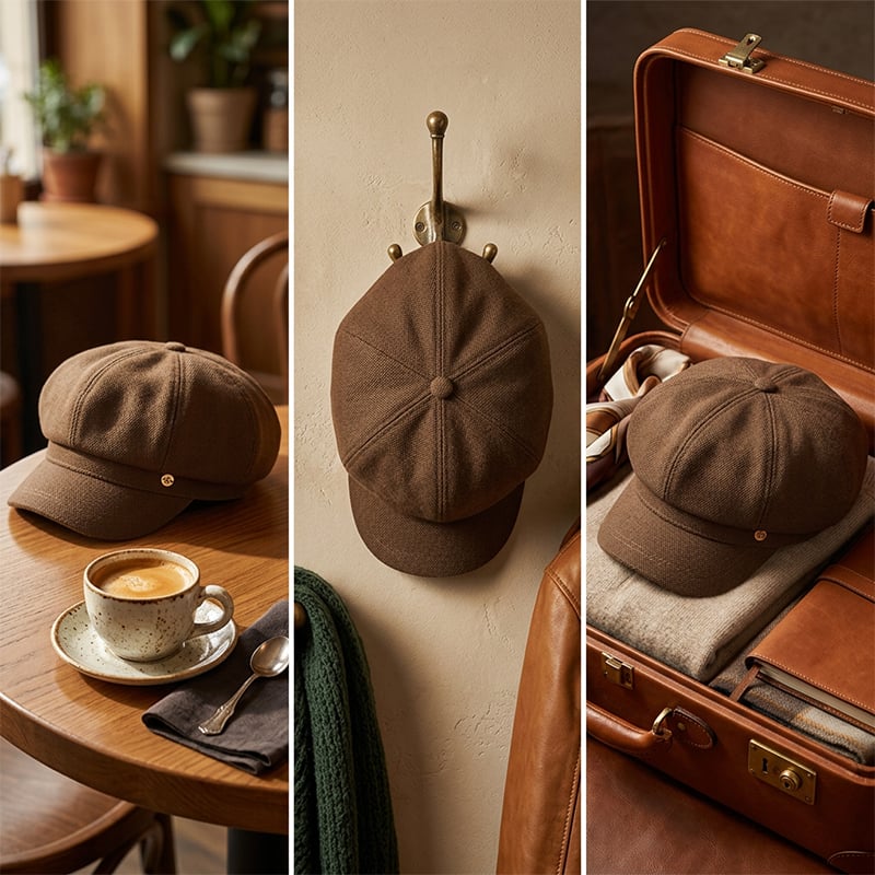 Brittisk Stil Newsboy-Keps
