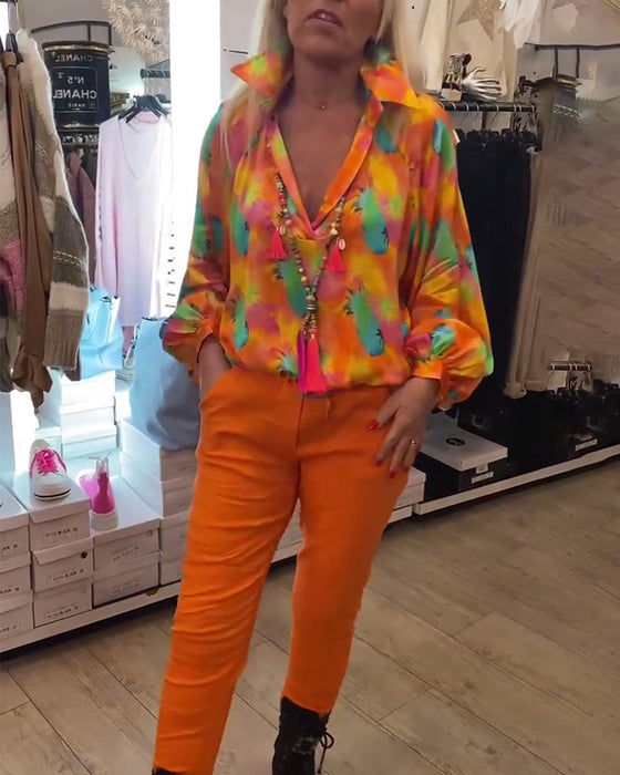 Blommiga blusar för kvinnor