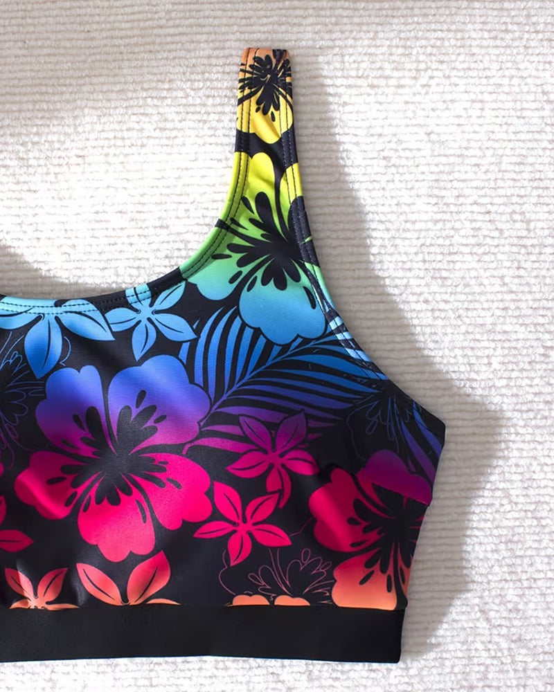 Bikini Sportig Pojkben Tryckt