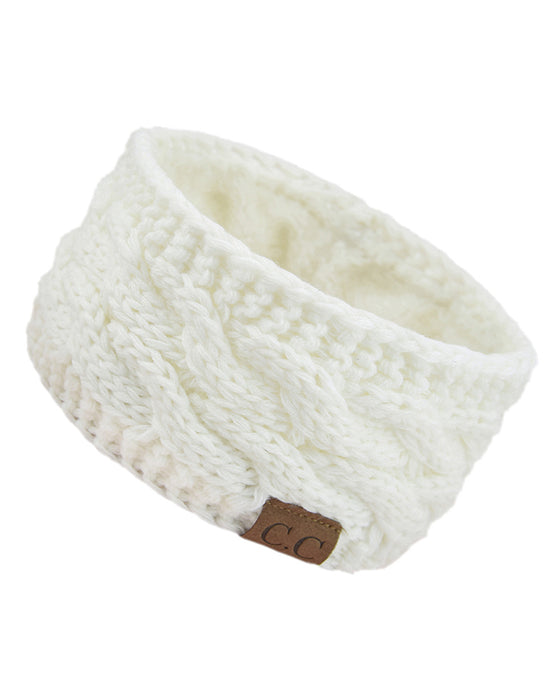 Fleece Stickad Pannband För Höst Och Vinter
